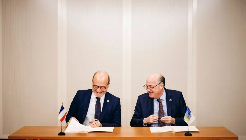 Rémy Rioux, CEO of AFD and Ilan Goldfajn, IDB President