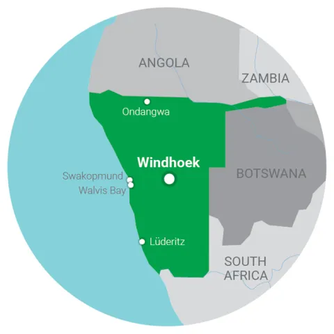 map Namibia